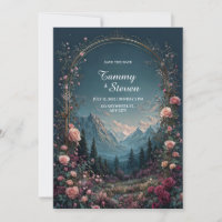 Scenic Alpine Valley Floral Arch Evening Wedding