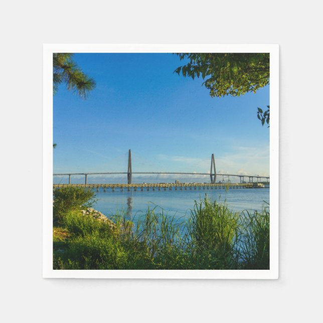 Scenic Arthur Ravenel Bridge Napkin (Front)