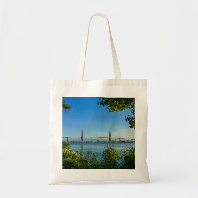 Scenic Arthur Ravenel Bridge Tote Bag (Front)