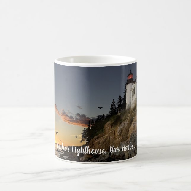 Scenic Bar Harbour Lighthouse Coffee Mug (Center)