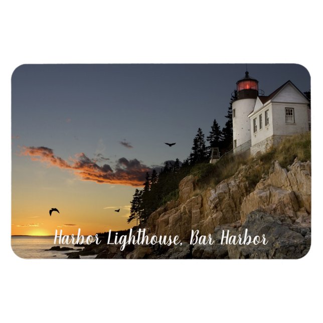 Scenic Bar Harbour Lighthouse Magnet (Horizontal)