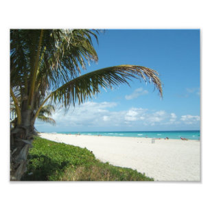 Scenic Beach Ocean, White Sand w/Aqua Water Photo Print