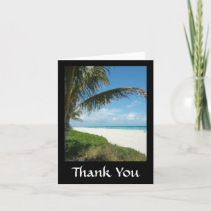 Scenic Beach, Side Palm Branch Thank You Card