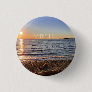 Scenic Beach Sunset Photo   3 Cm Round Badge