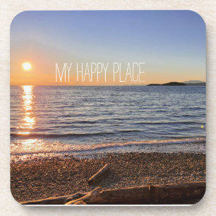Scenic Beach Sunset Photo   Coaster