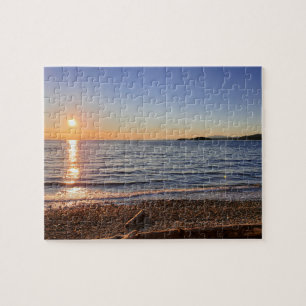 Scenic Beach Sunset Photo Jigsaw Puzzle