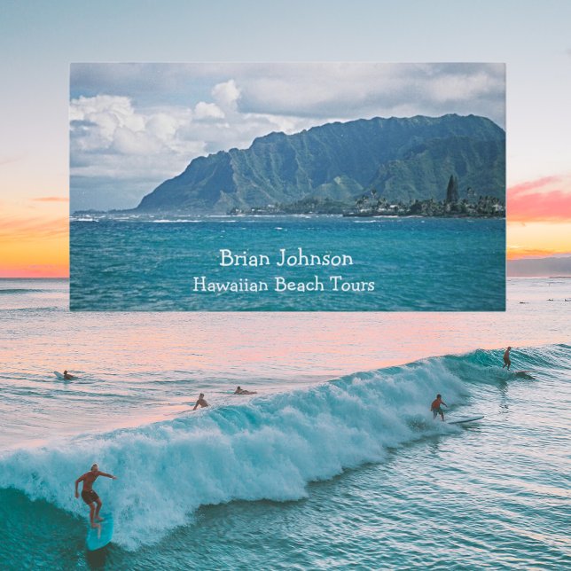 Scenic Beach Vacation Personalised Business Cards (Creator Uploaded)