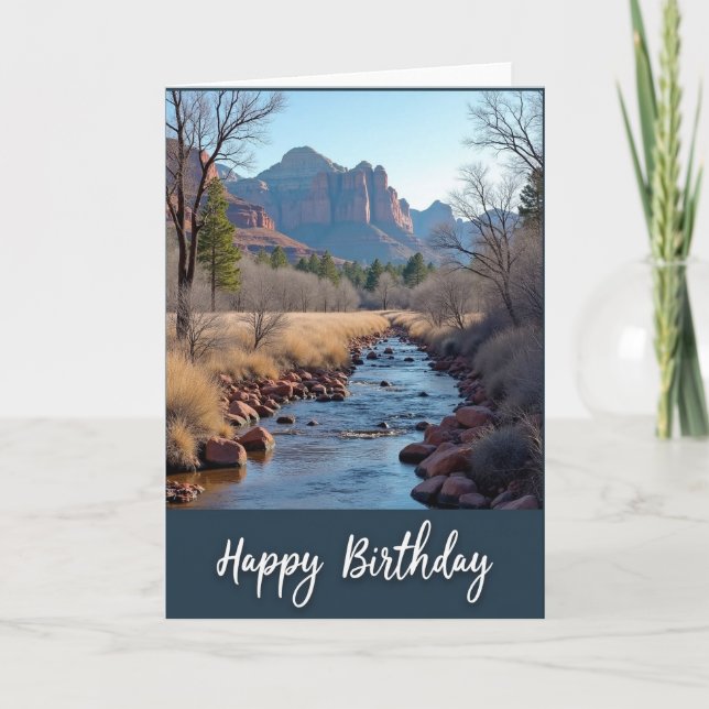 Scenic Birthday River Card (Front)