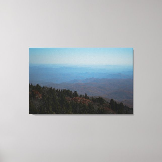 Scenic Blue Ridge Mountains Landscape Photography Canvas Print (Front)