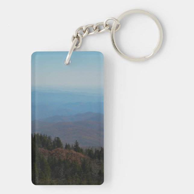 Scenic Blue Ridge Mountains Nature Photography Key Ring (Back)