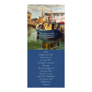 Scenic Boats Serenity Prayer Advertising Card