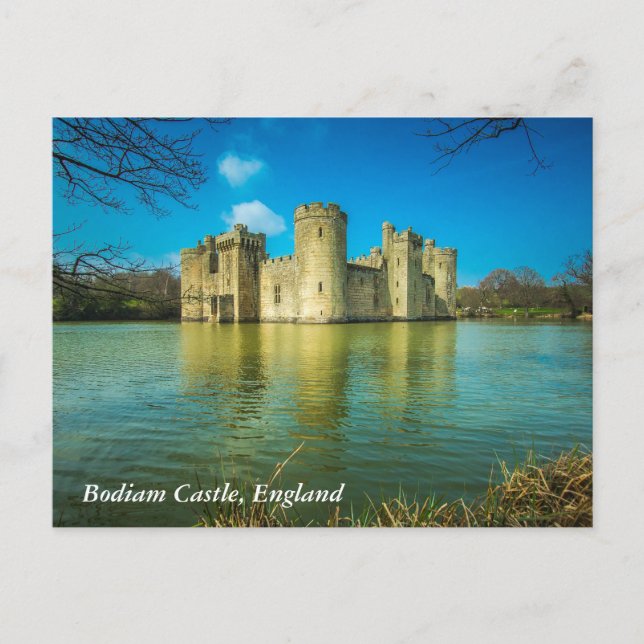 Scenic Bodiam Castle in East Sussex England Postcard (Front)
