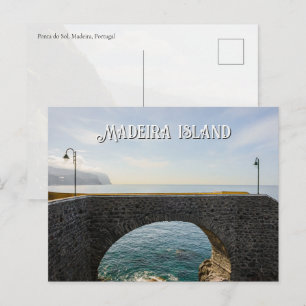 Scenic bridge in Ponta do Sol, Madeira island Postcard