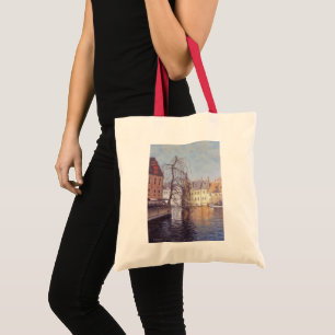 Scenic Bruges City and Canal View Tote Bag