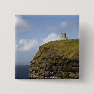 Scenic Cliffs of Moher and O'Brien's Tower. 15 Cm Square Badge
