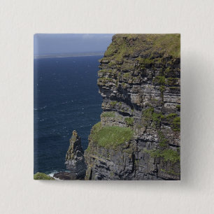 Scenic Cliffs of Moher and O'Brien's Tower 15 Cm Square Badge