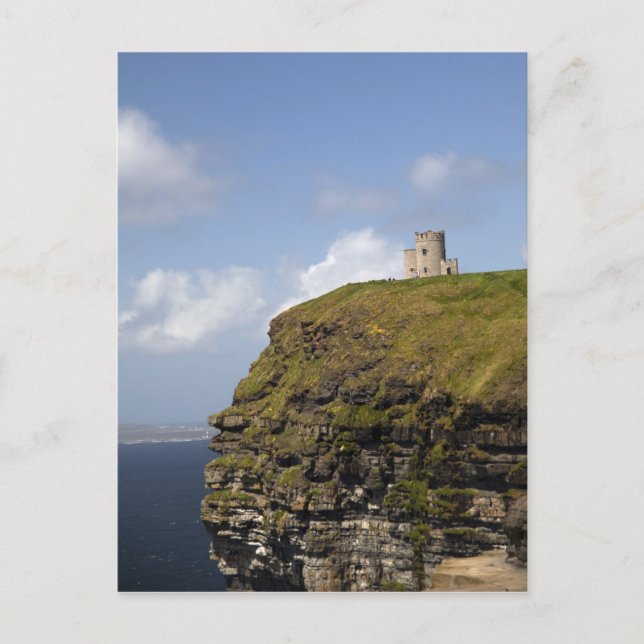 Scenic Cliffs of Moher and O'Brien's Tower. Postcard (Front)