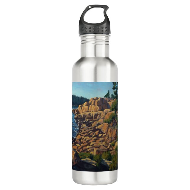 Scenic Coastal Scene in Acadia National Park 710 Ml Water Bottle (Front)
