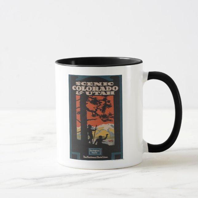 Scenic Colorado & Utah Travel Poster Mug (Right)