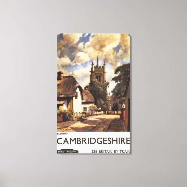 Scenic Country View British Railways Poster Canvas Print (Front)