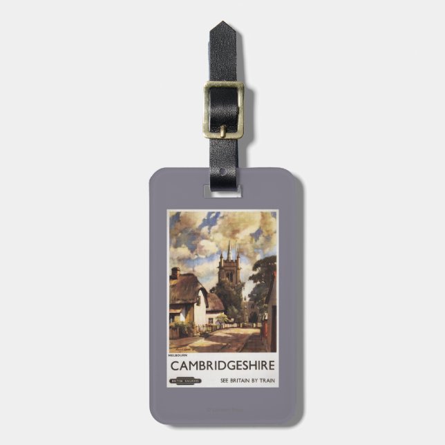 Scenic Country View British Railways Poster Luggage Tag (Front Vertical)