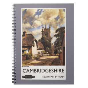 Scenic Country View British Railways Poster Spiral Notebook
