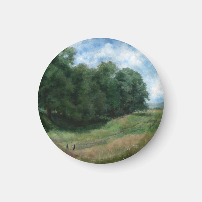 Scenic Countryside Path – Vintage Landscape Design Magnet (Front)
