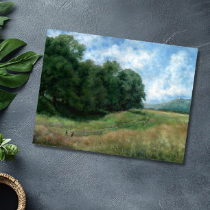 Scenic Countryside Path – Vintage Landscape Design Postcard