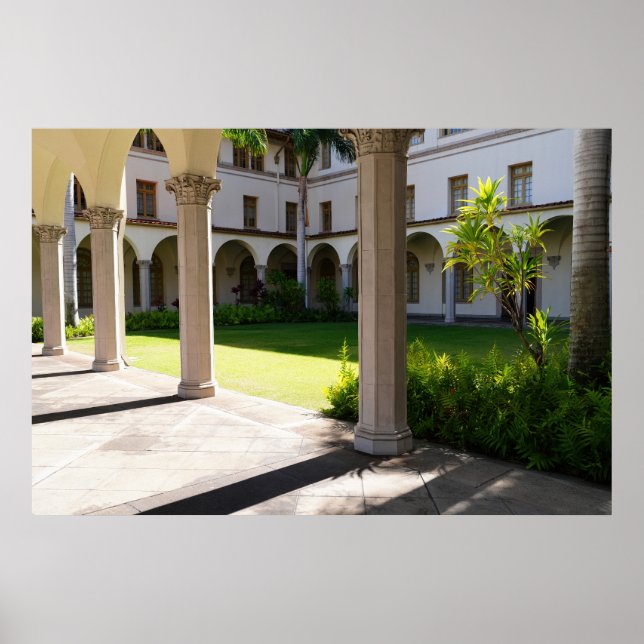 Scenic Courtyard Poster (Front)