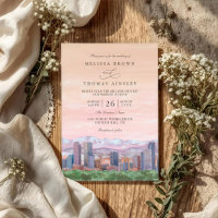 Scenic Denver Colorado Elegant QR Code Wedding