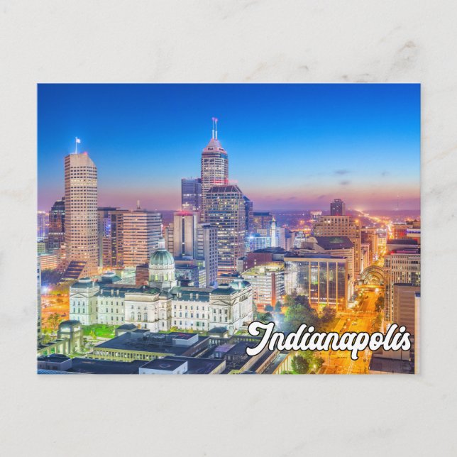 Scenic Downtown Indianapolis, Indiana, USA Postcard (Front)