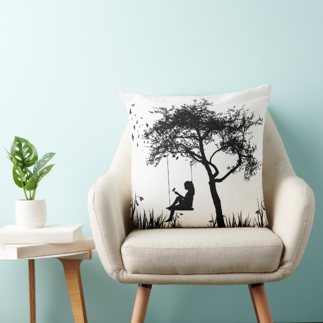 "Scenic Dreams: Pillow Elegance in Every Thread" (Chair)