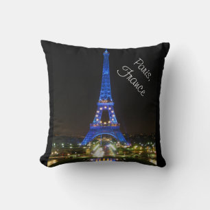 Scenic Eiffel Tower at Night Cushion