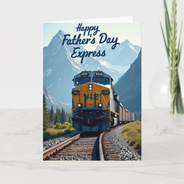 Scenic Fathers Day Train Card (Front)