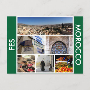 scenic fes morocco postcard