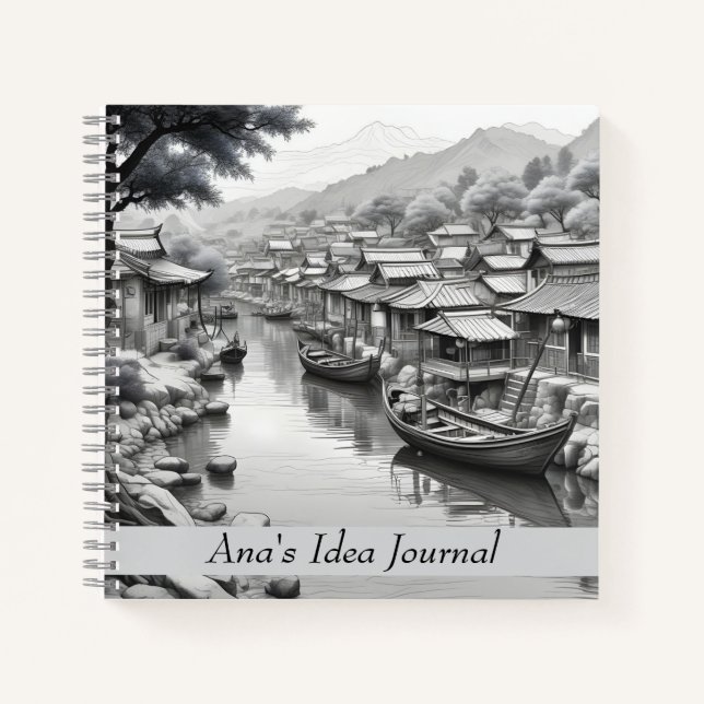 Scenic Fishing Village Idea Journal (Front)