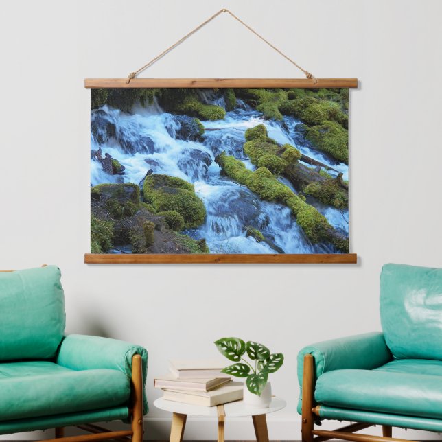 Scenic Forest Waterfall Landscape Hanging Tapestry (Living Room)