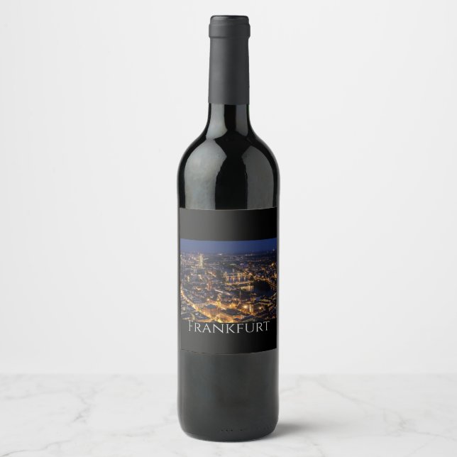 Scenic Frankfurt Night Wine Label (Front)