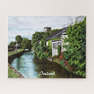 Scenic Galway City Ireland Canal View Jigsaw Puzzl Puzzle