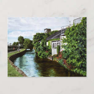 Scenic Galway City Ireland Canal View Postcard