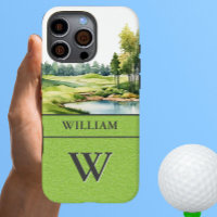 Scenic Golf Course Monogram Name  