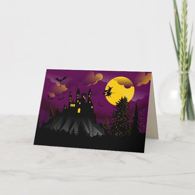 Scenic Halloween greeting card (Front)