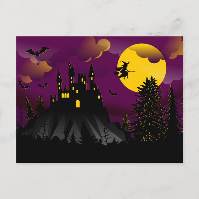 Scenic Halloween postcard (Front)
