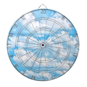 Scenic Happy Sunny Clouds Background Dartboard