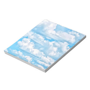Scenic Happy Sunny Clouds Background Notepad