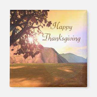 Scenic Happy Thanksgiving Magnet