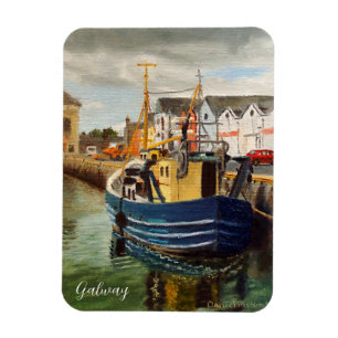 Scenic Harbour in Galway City Ireland Magnet