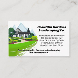 Scenic Home Landscape Lawn Care Business Card