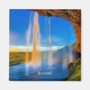 Scenic Iceland, skogafoss photographWa Magnet