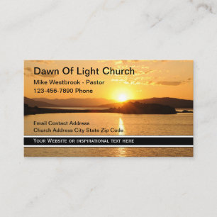 Scenic Inspirational Church Theme Business Card